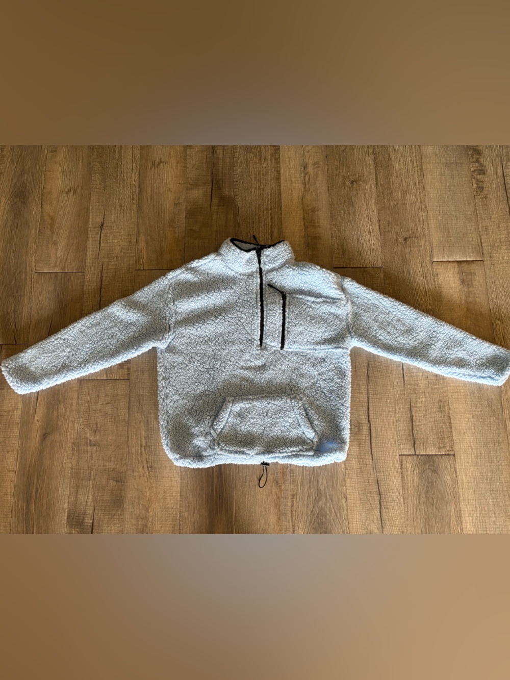 Cozy Sherpa Pullover Jacket in Light Blue